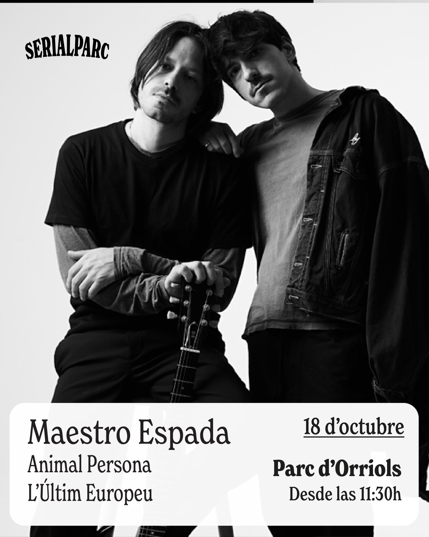 Cartel del concierto de Maestro Espada en el Parc d’Orriols